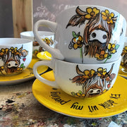 Printed Tea Cup & Saucer Set