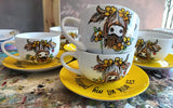 Printed Tea Cup & Saucer Set