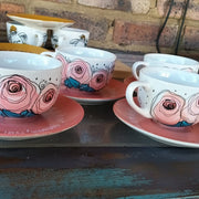 Printed Tea Cup & Saucer Set