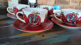 Printed Tea Cup & Saucer Set
