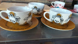 Printed Tea Cup & Saucer Set