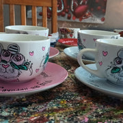 Printed Tea Cup & Saucer Set