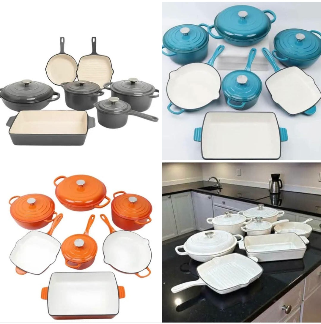 11-Piece Cast Iron Cookware Set