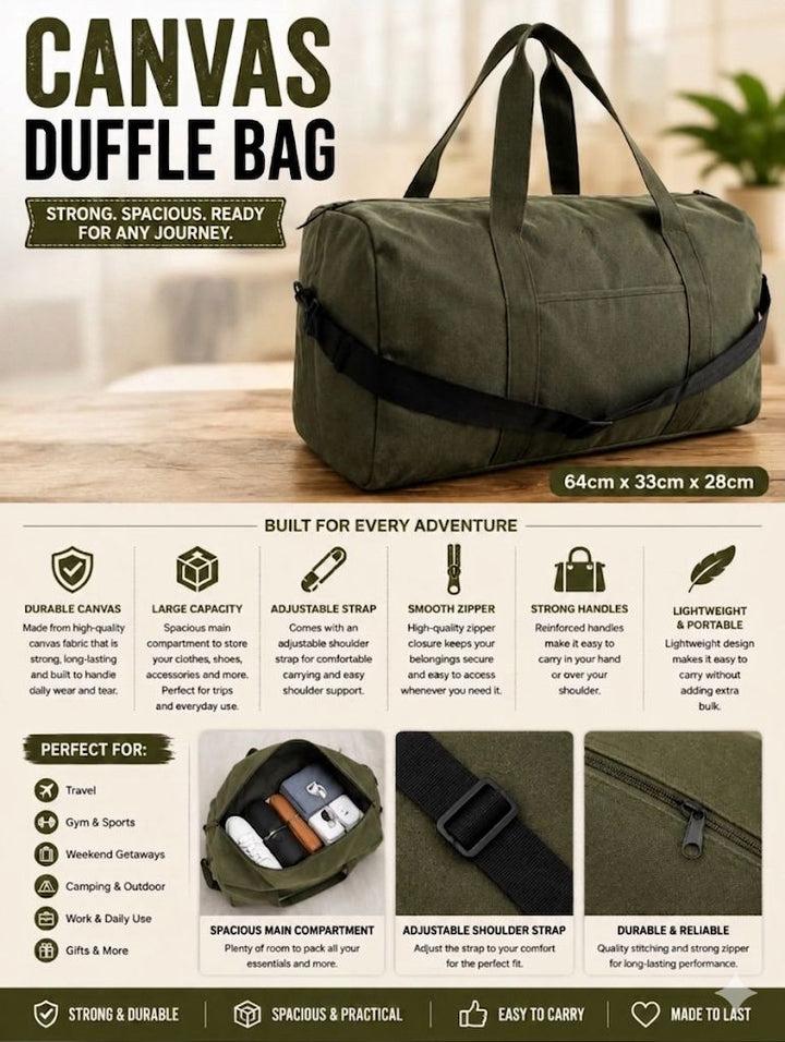 Canvas Duffle Bag