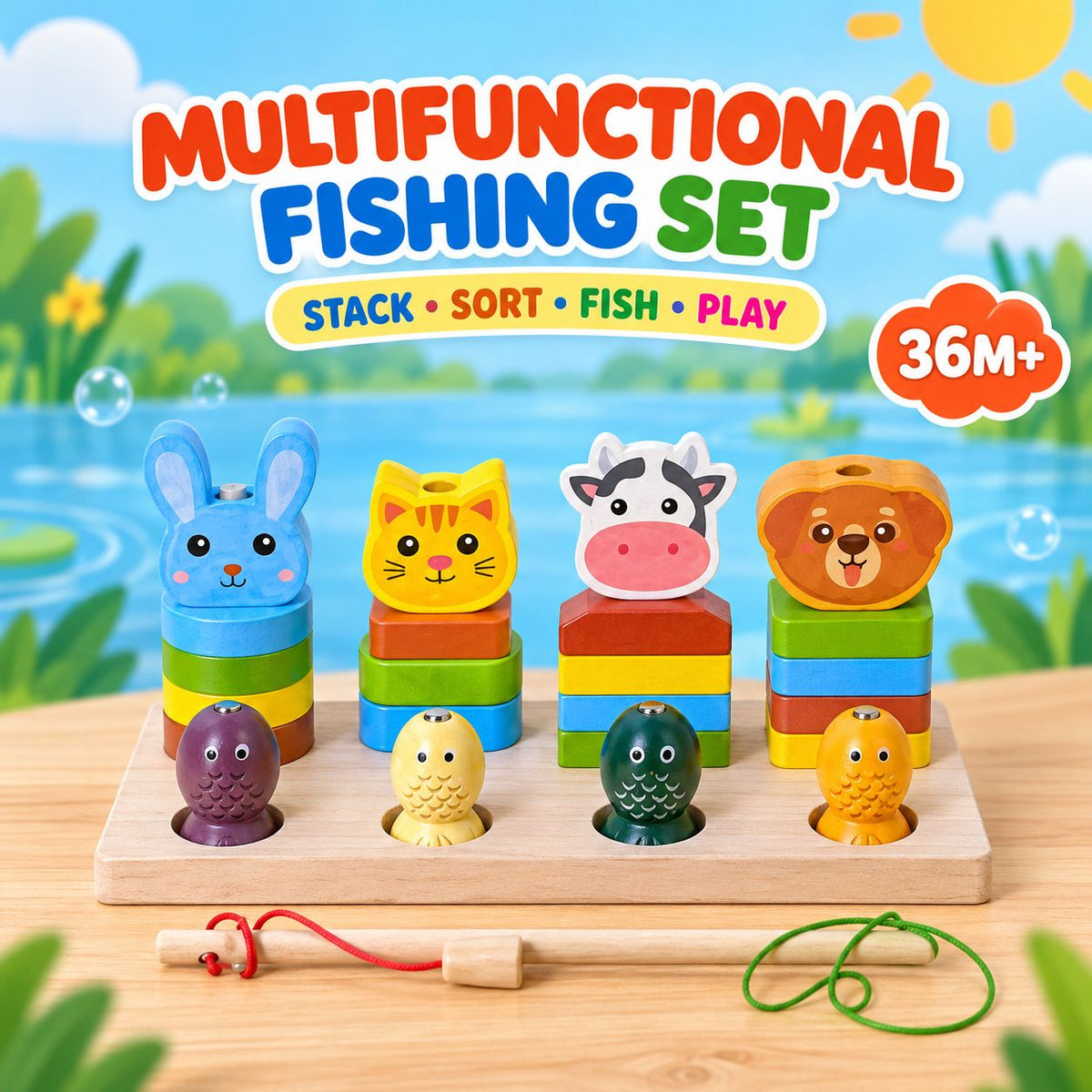 Wooden Fishing Toy