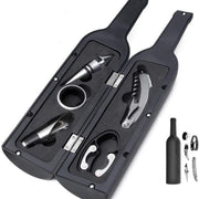 Wine Bottle Shaped Corkscrew & Accessory Gift Set - 5 Piece