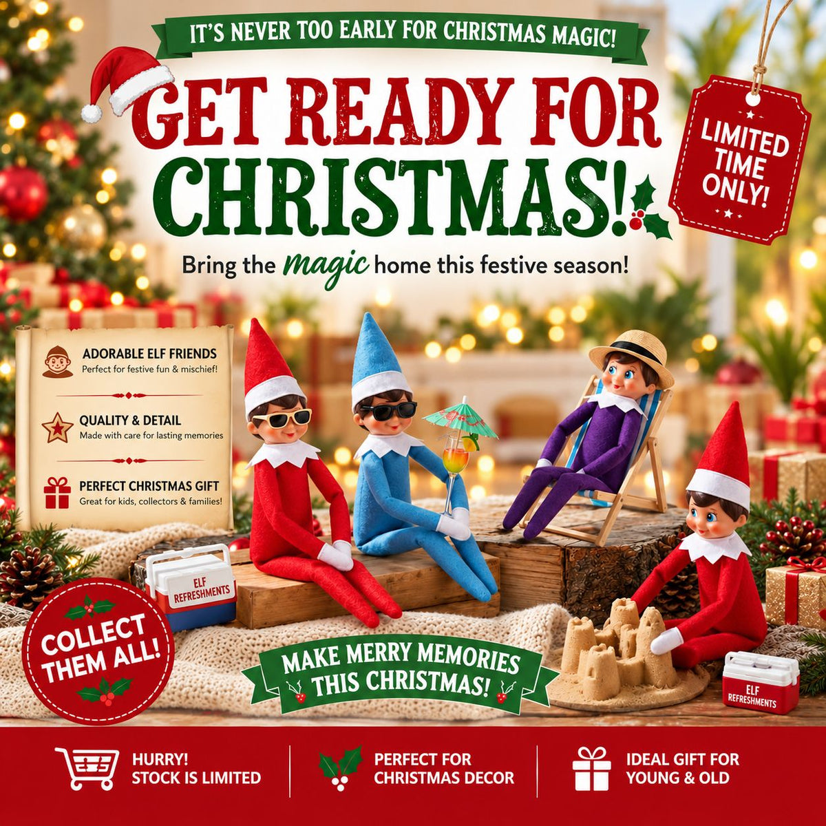 Elf on the Shelf - Set of 6