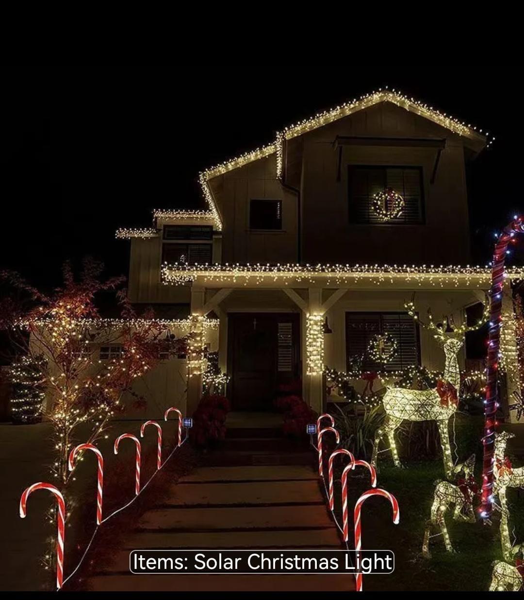5PC Solar Candy Cane Lights