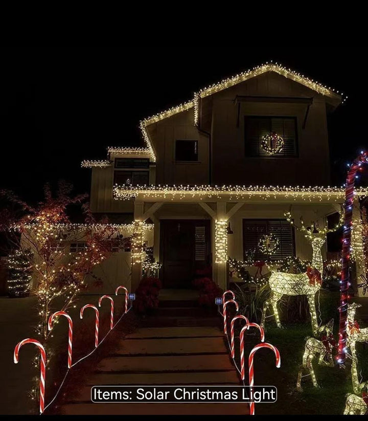 5PC Solar Candy Cane Lights