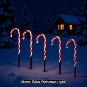 5PC Solar Candy Cane Lights