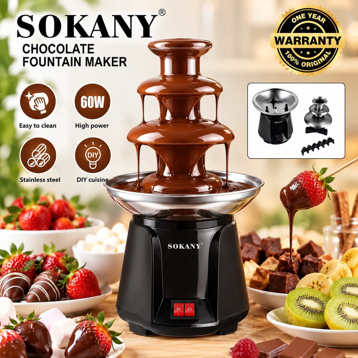 Sokany Chocolate Fountain