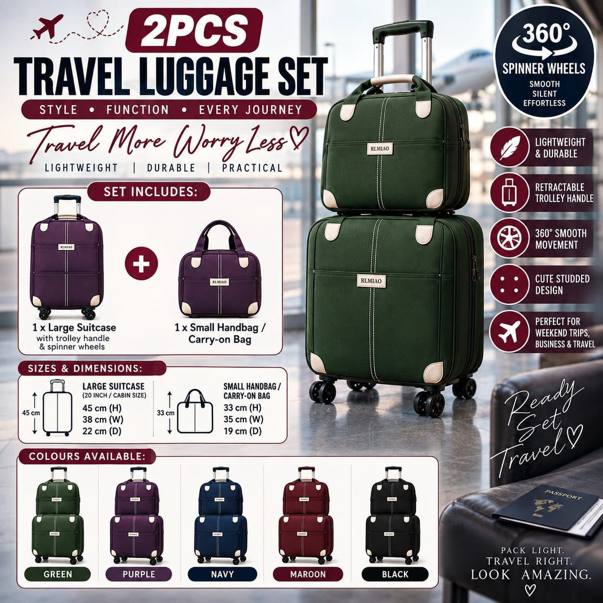2PC Luggage Set