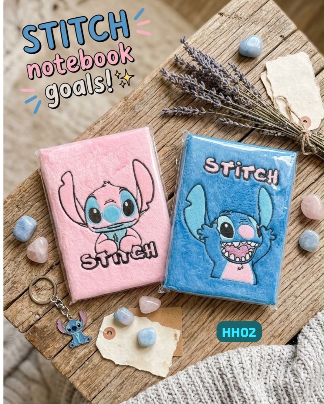 Stitch Fluffy Notebooks