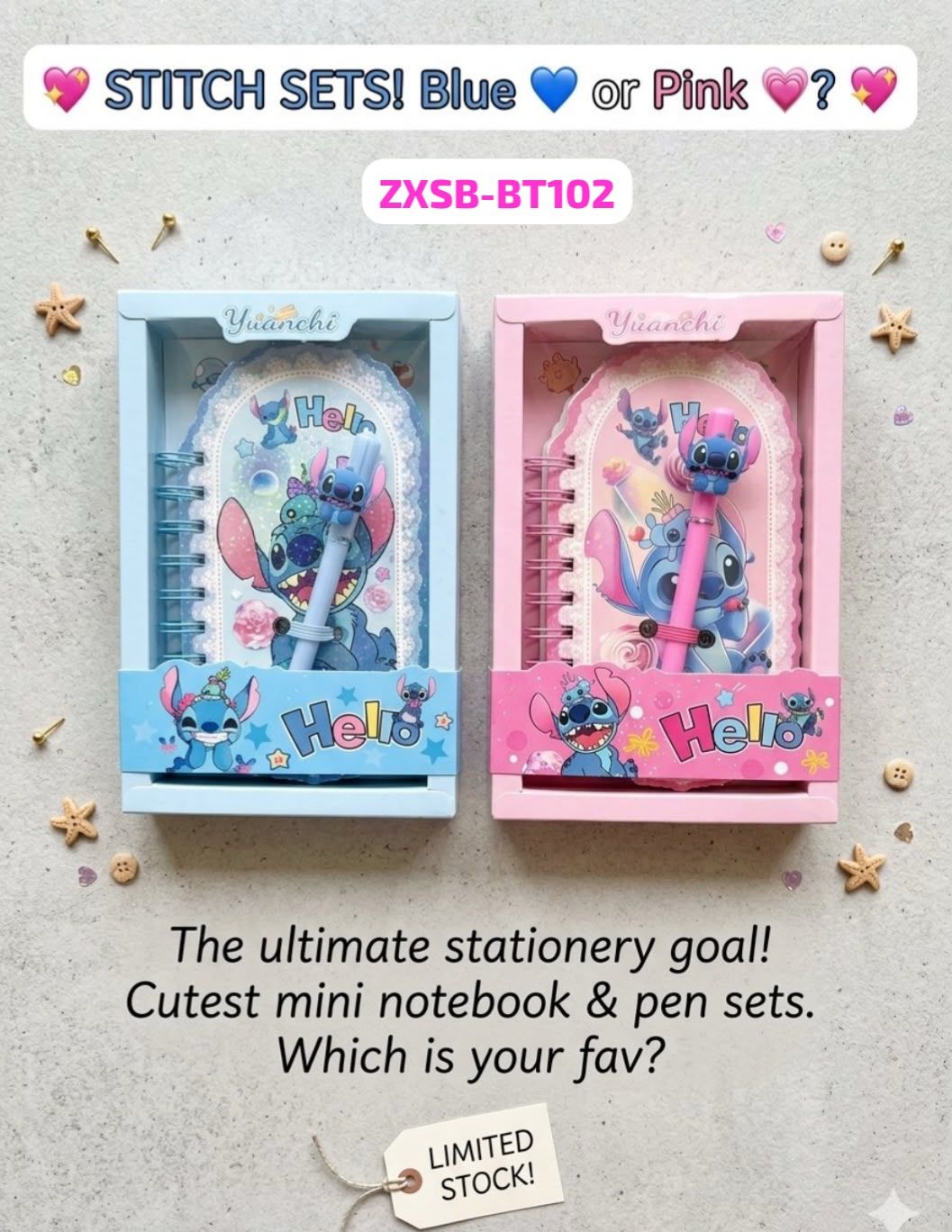 Stitch Pen and Notebook Set