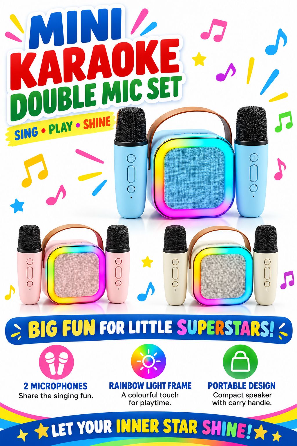 Karaoke Microphone and Speaker Set