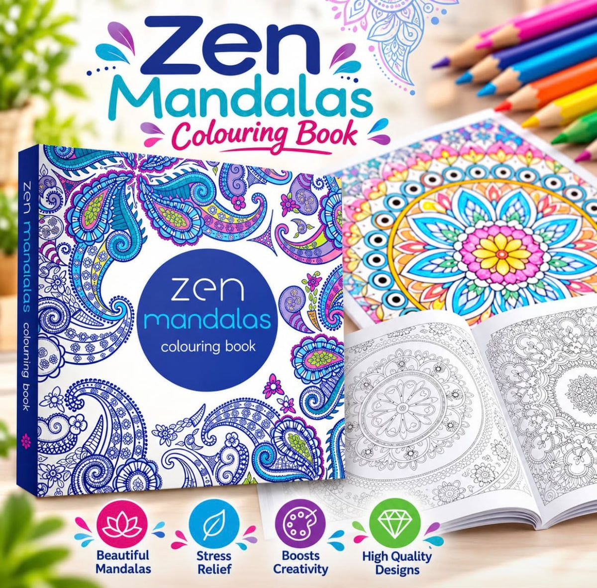 128PG Colouring Book