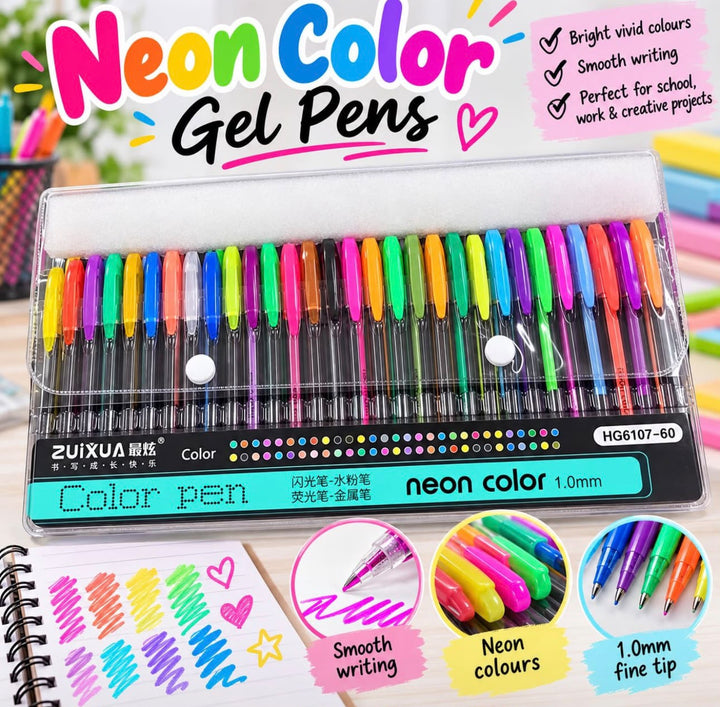 60PC Gel Ink Pens