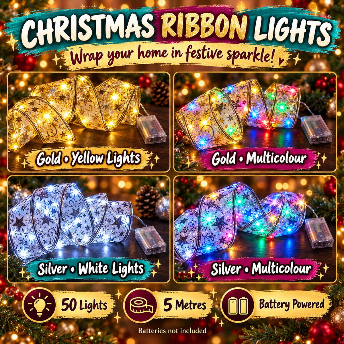 Christmas Ribbon Lights
