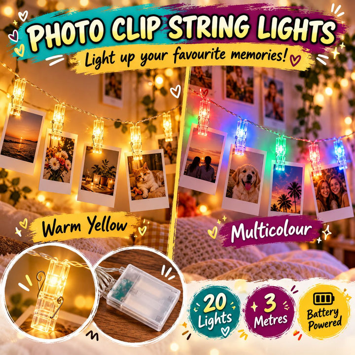 3m Pin Photo Holder Fairy Lights