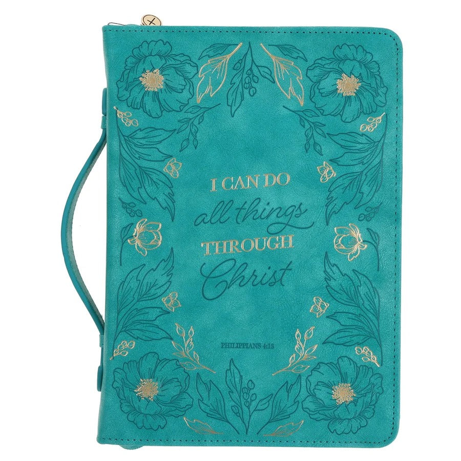 I Can Do All Things Through Christ Bible Bag - Teal