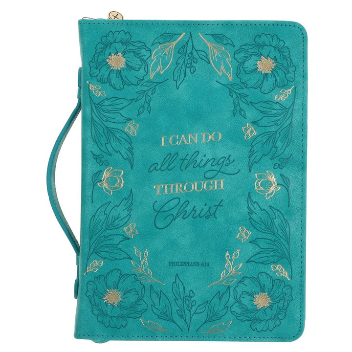 I Can Do All Things Through Christ Bible Bag - Teal