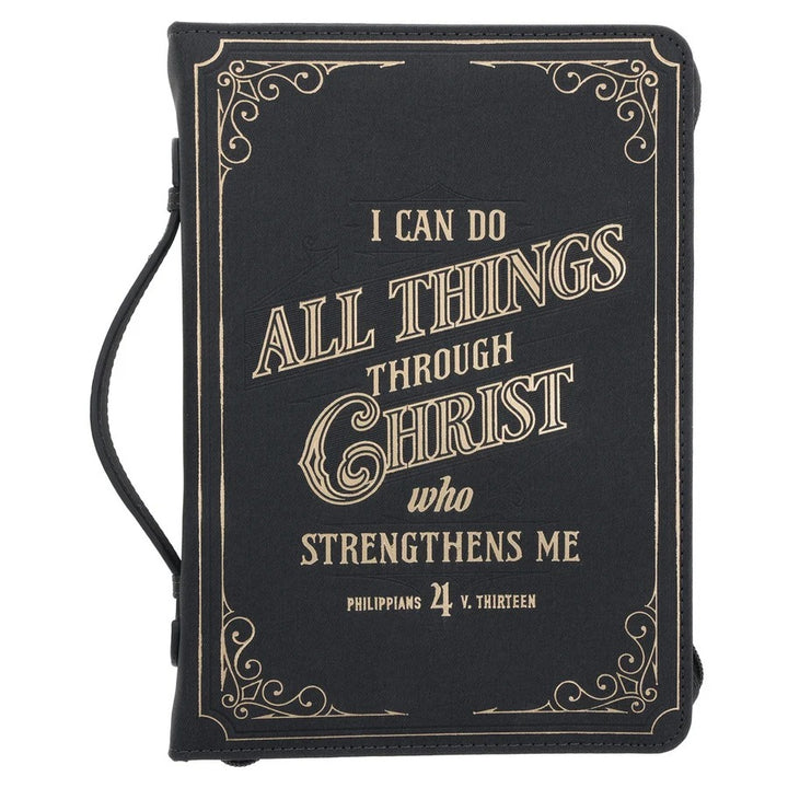 I Can Do All Things Through Christ Bible Bag - Black