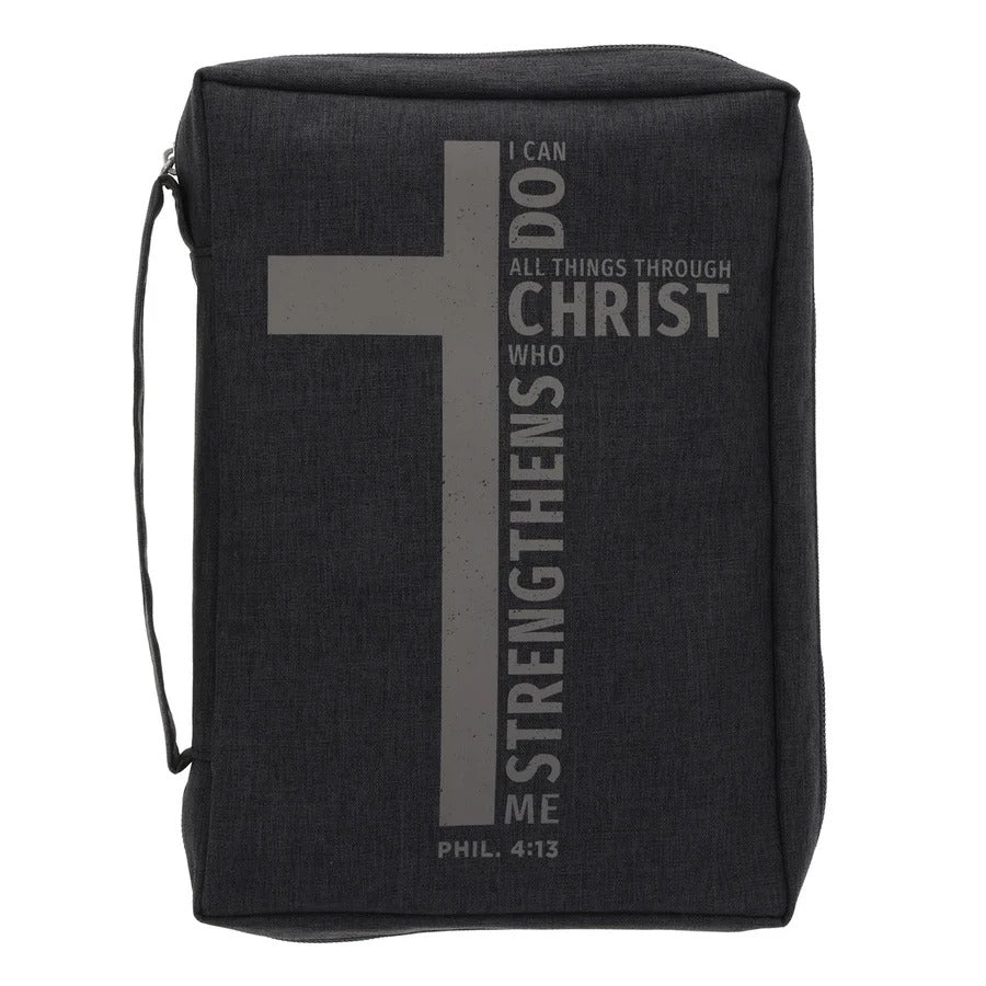 I Can Do All Things Through Christ Who Strengthens Me Bible Bag - Black