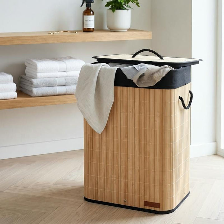 Foldable Bamboo Laundry Hamper