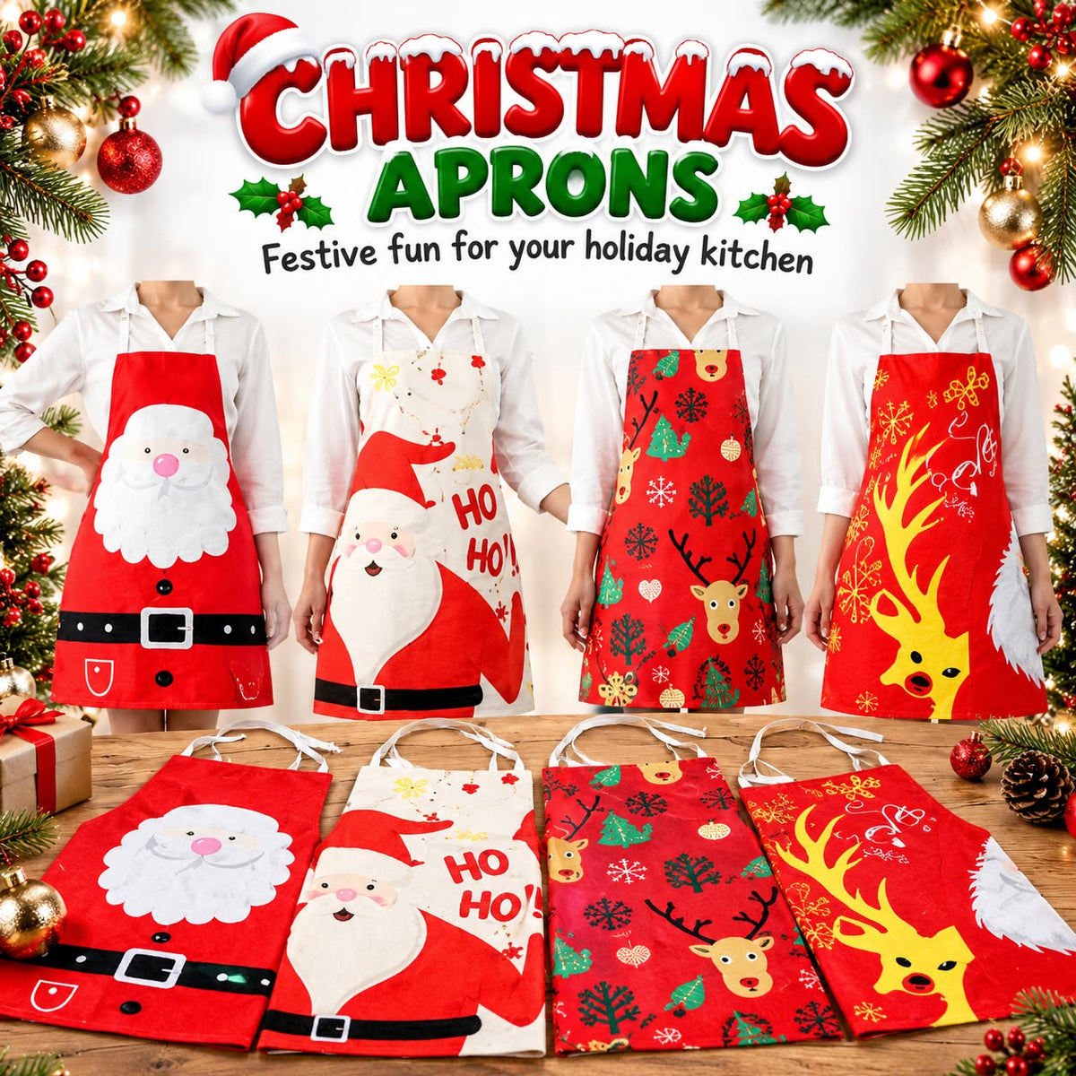 Christmas Aprons – Festive Designs