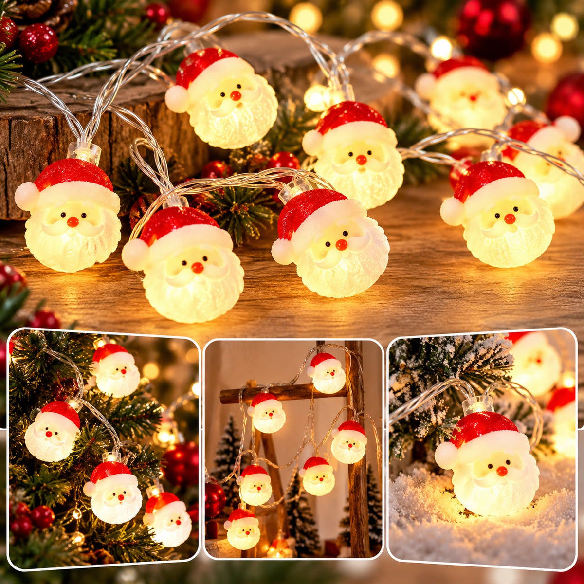 Santa Christmas Lights – 2m
