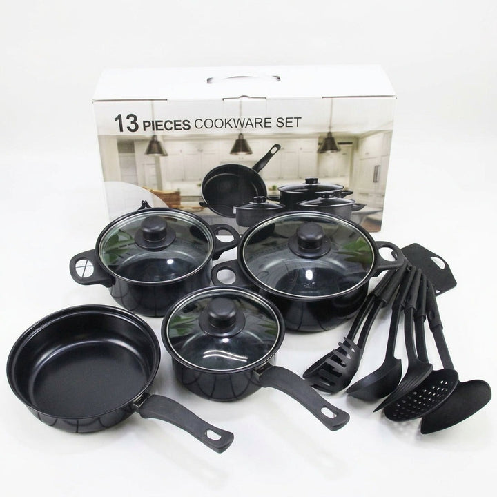 Non-Stick Cookware Set with Utensils – 13 Pieces