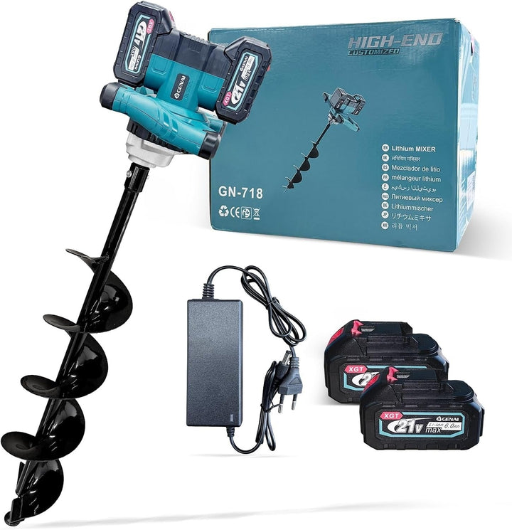Electric Earth Auger Drill with Helicoidal Bit
