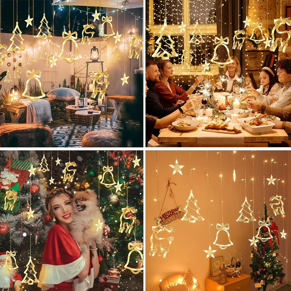Christmas Santa Curtain Fairy String Lights – 3m