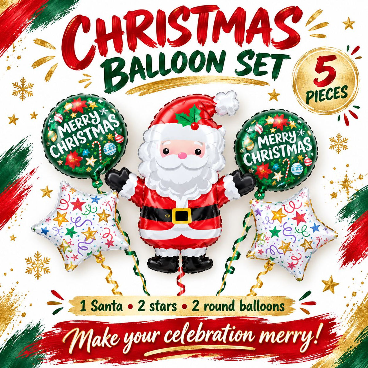 Christmas Balloon Set – 5 Pieces