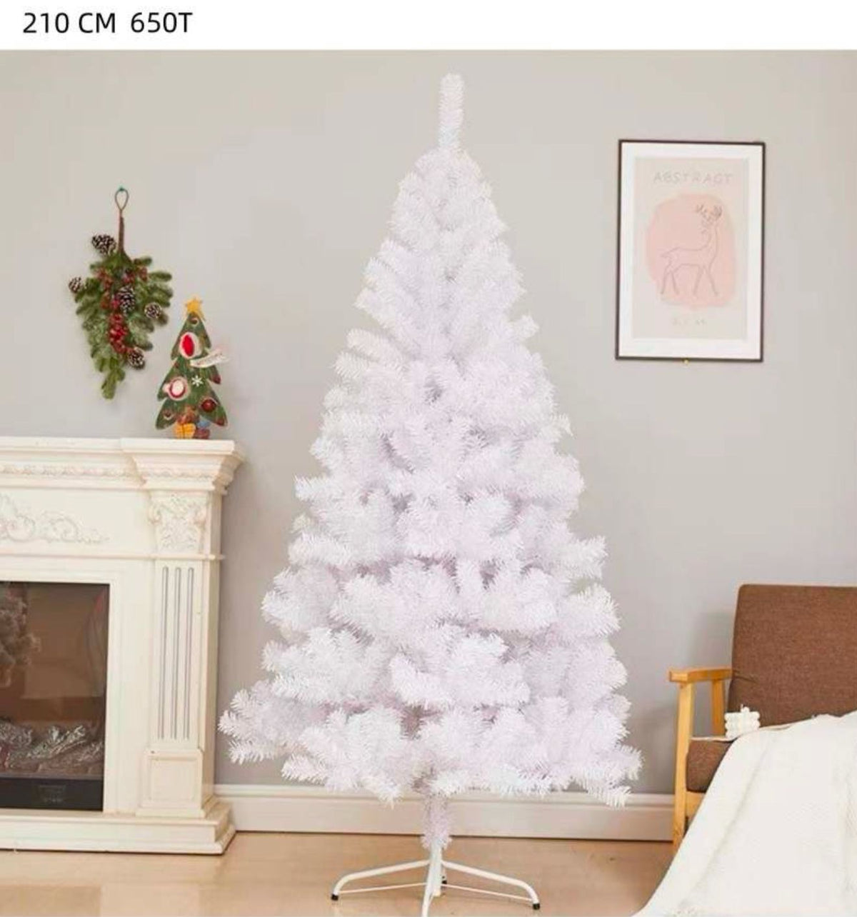 White Christmas Tree – 210cm