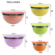 5-Piece Stainless Steel Mixing & Storage Bowl Set with Lids – Type 1