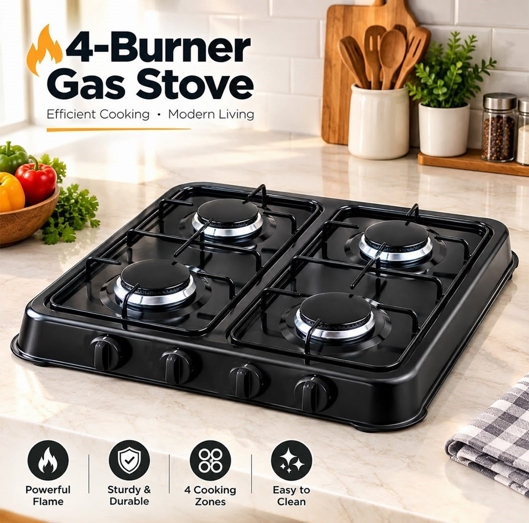 ARUIF 4-Burner Gas Stove – Portable Tabletop Cooker