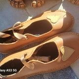 Ladies Laceup Vellies with a heart