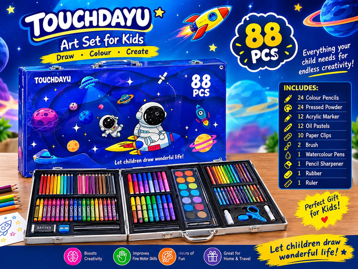 Touchdayu Art Set for Kids – 88 Pieces