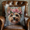 Yorkie flowers velvet 1