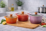 3pc Gradient Soup Pot Set