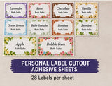 Personalized Label Cutout Adhesive Sheets