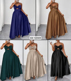 Women’s Cut-Out Satin Maxi Dress