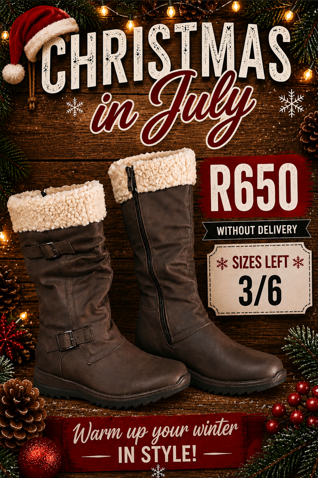 July Fleece-Lined Ladies Boots