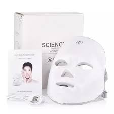 LED Face Mask Light Therapy, 7 LED Facial Skin Care Mask for All Skin Types