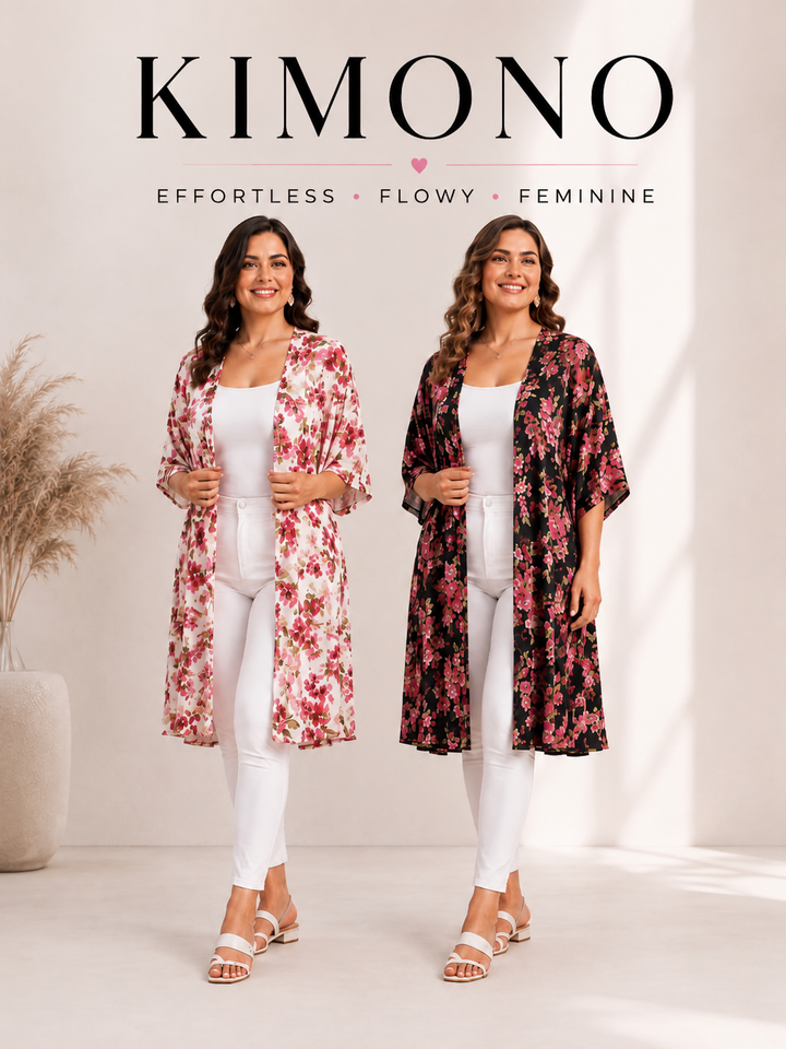 Ladies Floral Kimono