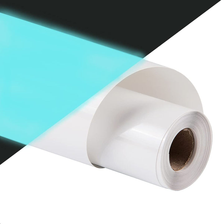 PU T-shirt Glow In The Dark Vinyl - Blue 31cm x 2m