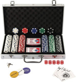 CellTime 300 Piece Poker Set With Aluminium Case, 2 Deck Cards, Buttons, Dice.