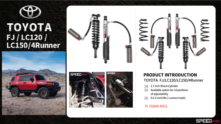 Toyota FJ / LC120 / LC150 / 4Runner Speed Shock Absorber